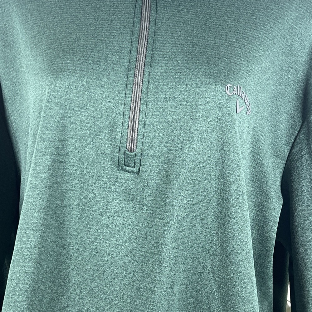 Callaway Green ‎ Jacket Pullover Zip Up 1/4 Size Large Unisex - Picture 3 of 11